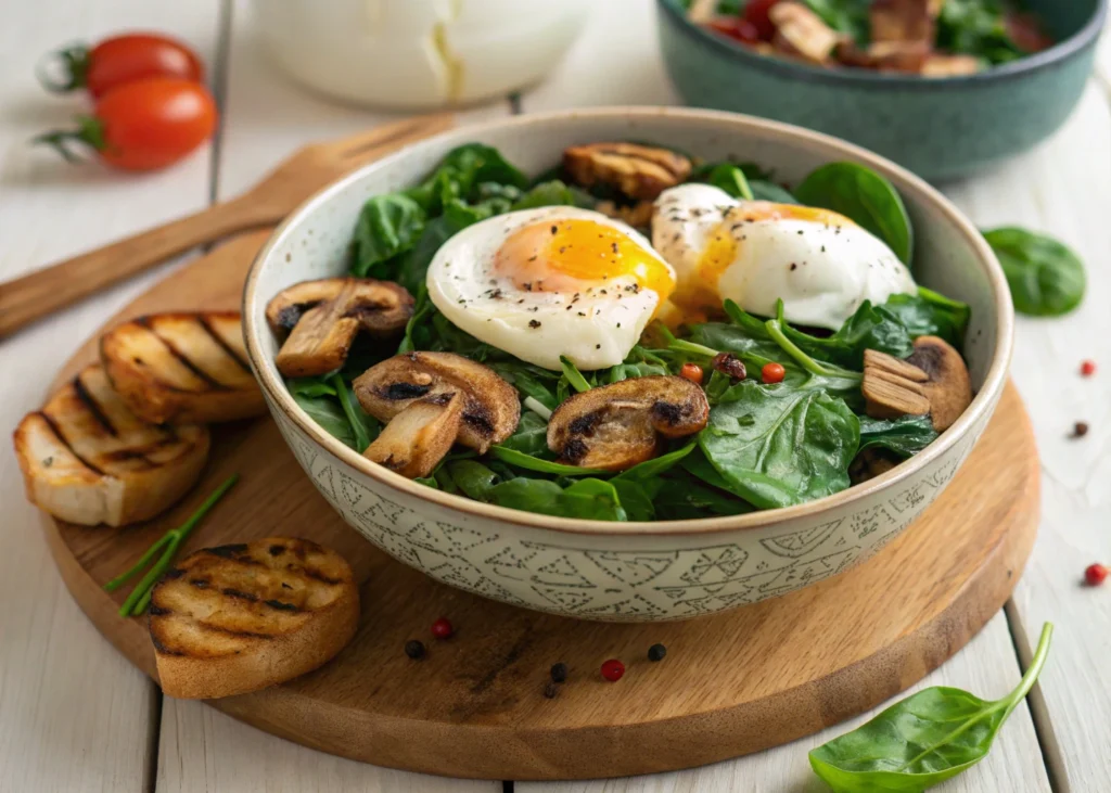 14 Delicious Low Carb Breakfast Recipes You'll Love to Start Your Day 4 Low carb veggie breakfast bowl with poached eggs
