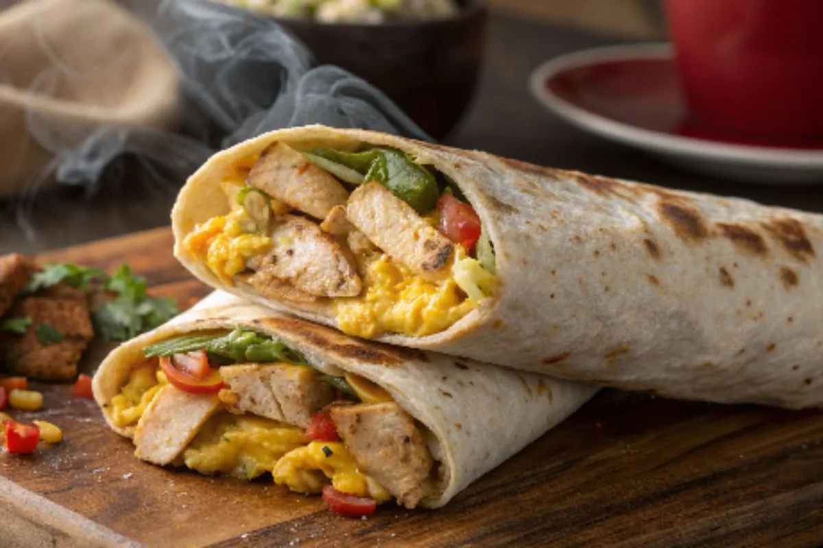 chicken breakfast burrito