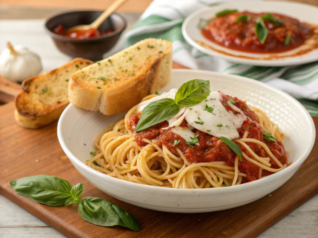 25 Delicious Gluten Free Dinner Ideas for Every Night of the Week 4 Gluten-free spaghetti with marinara sauce and mozzarella