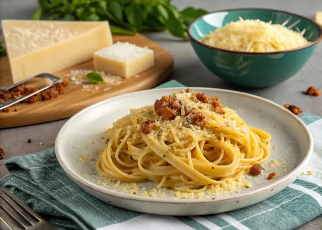 10 Best Low Carb Pasta Options for Guilt-Free Comfort Food 4 Low carb pasta with grated cheese