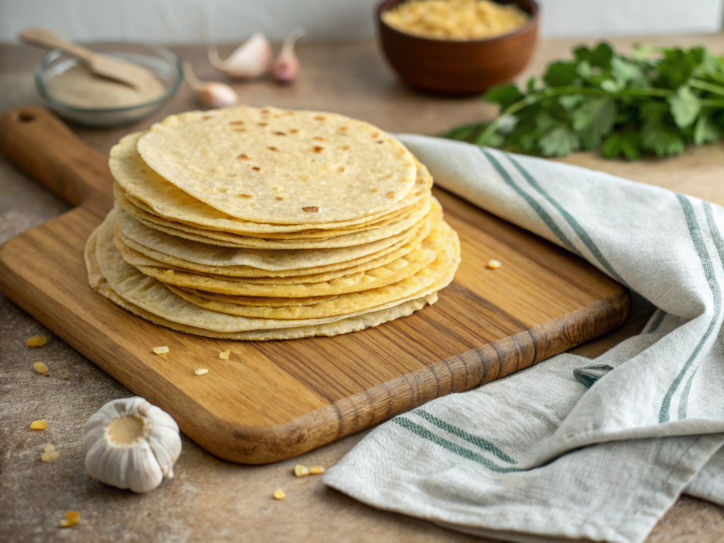 5 Best Low Carb Corn Tortillas for Guilt-Free Taco Nights 2 Stack of homemade low carb corn tortillas
