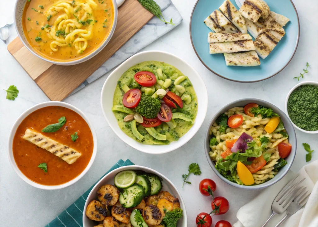 A selection of 10 light and easy dinner recipes