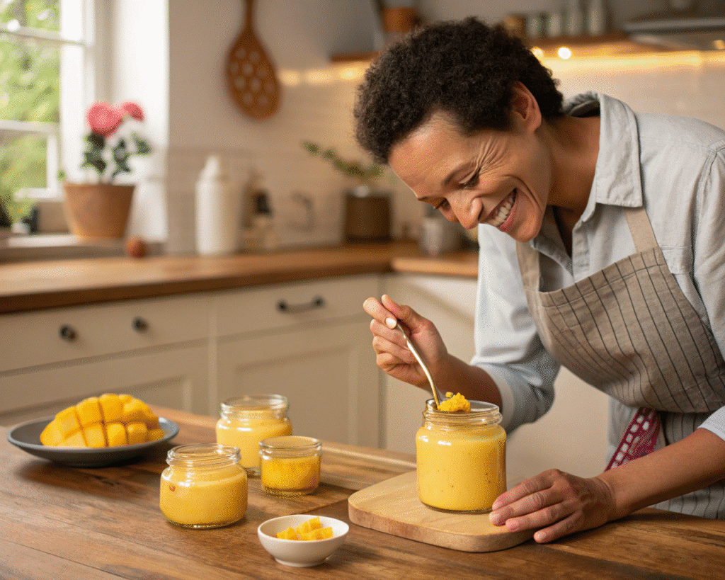 Homemade Mango Dessert in Kitchen Mango Dessert Recipes: Irresistible Treats You Can Make with Fresh Mangoes