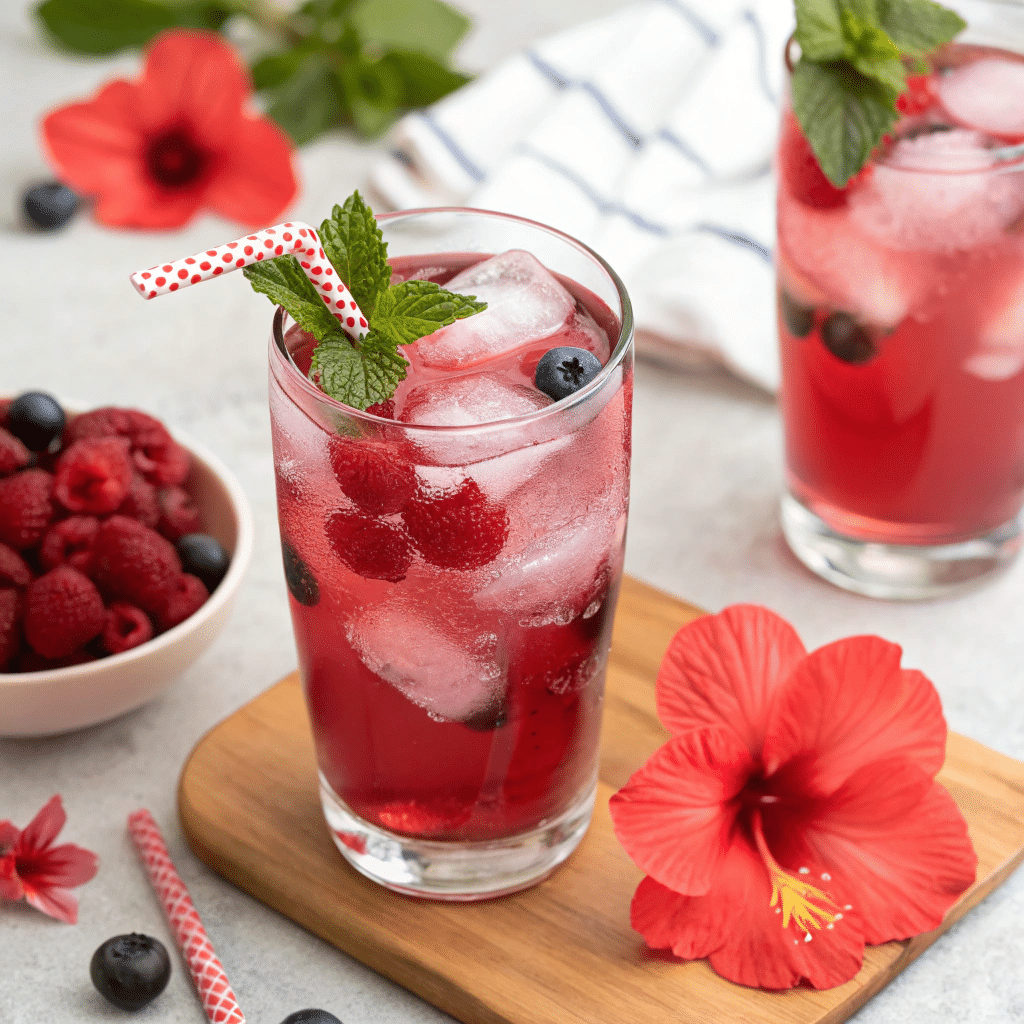 berry hibiscus iced tea Healthy Summer Drinks: Refreshing & Nutritious Recipes to Keep You Cool