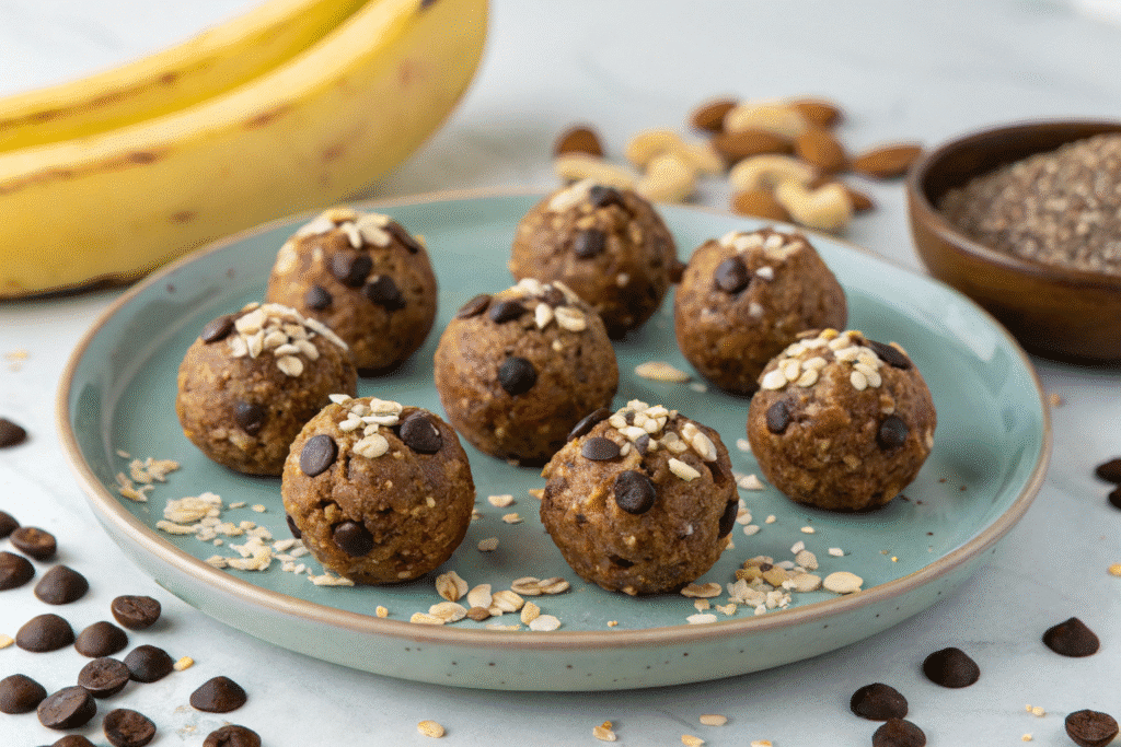 chocolate banana oat bites Healthy Snacks: Easy, Nutritious Ideas for Every Day