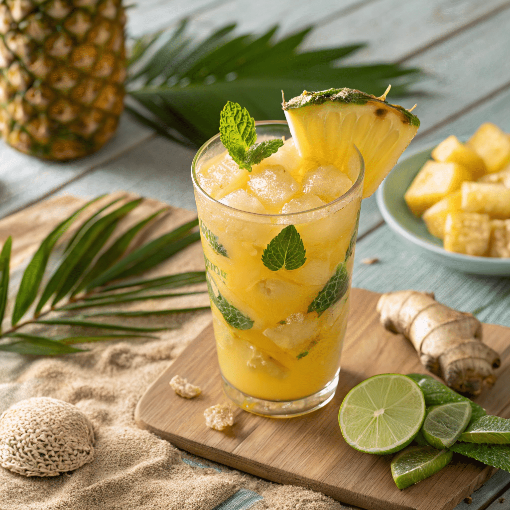 tropical pineapple ginger punch Summer Drinks Recipes: Refreshing Ideas to Beat the Heat