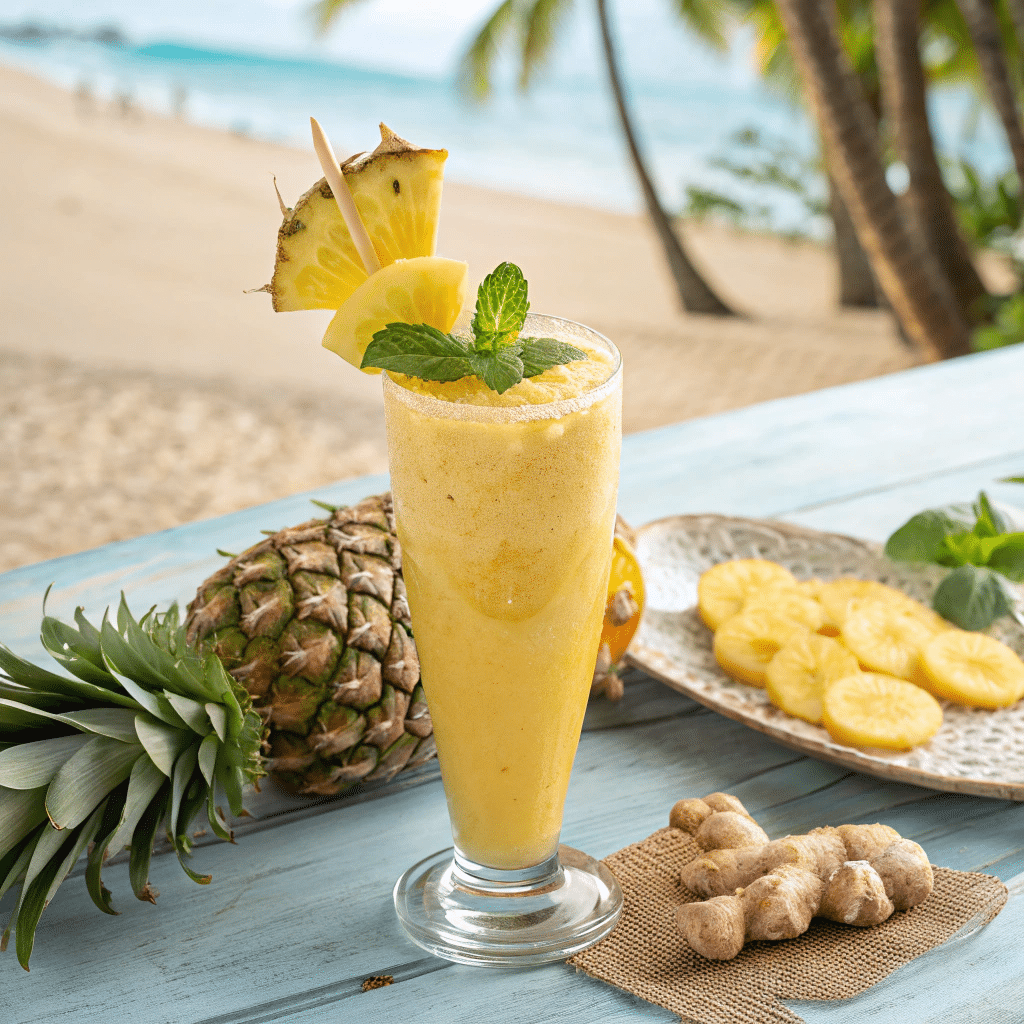tropical pineapple ginger smoothie Healthy Summer Drinks: Refreshing & Nutritious Recipes to Keep You Cool