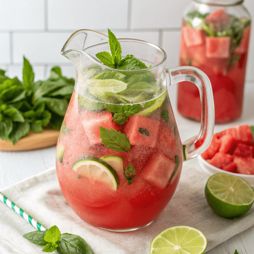 watermelon basil punch Summer Party Drinks: Refreshing Recipes to Wow Your Guests